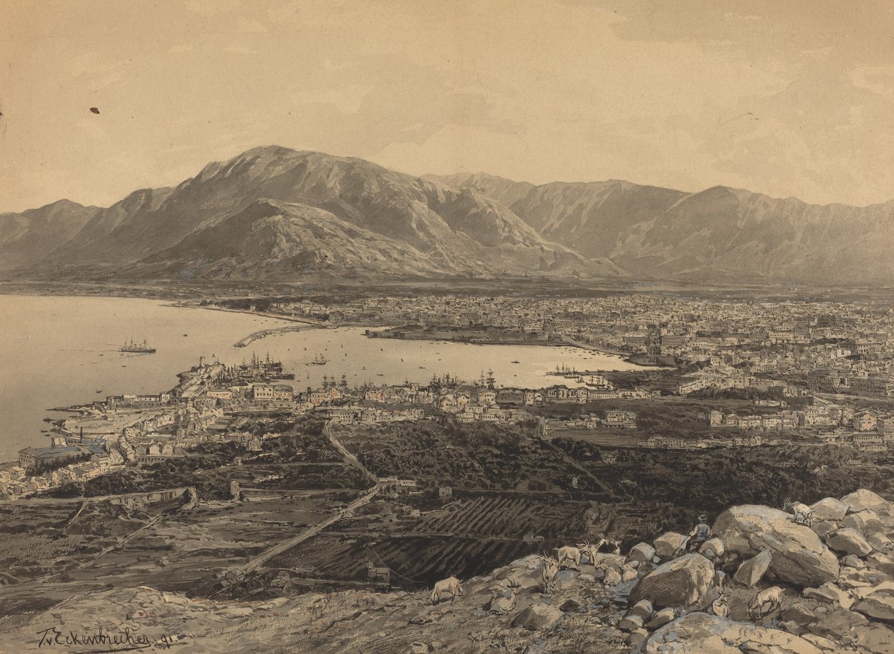 Pireuksen satama, 1891. tekijältä Themistocles von Eckenbrecher
