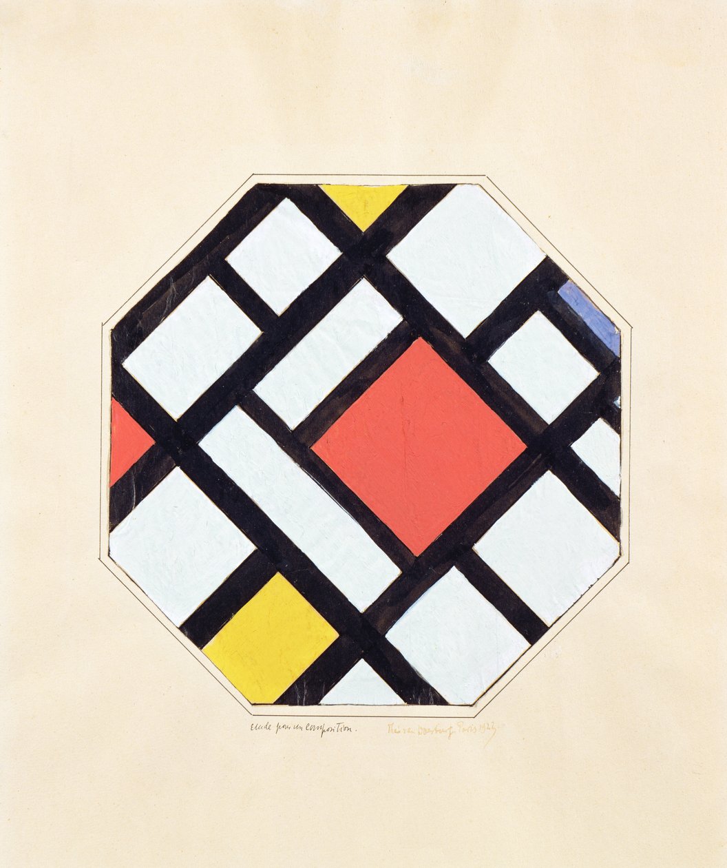 Study for a sävellys, 1923 tekijältä Theo van Doesburg