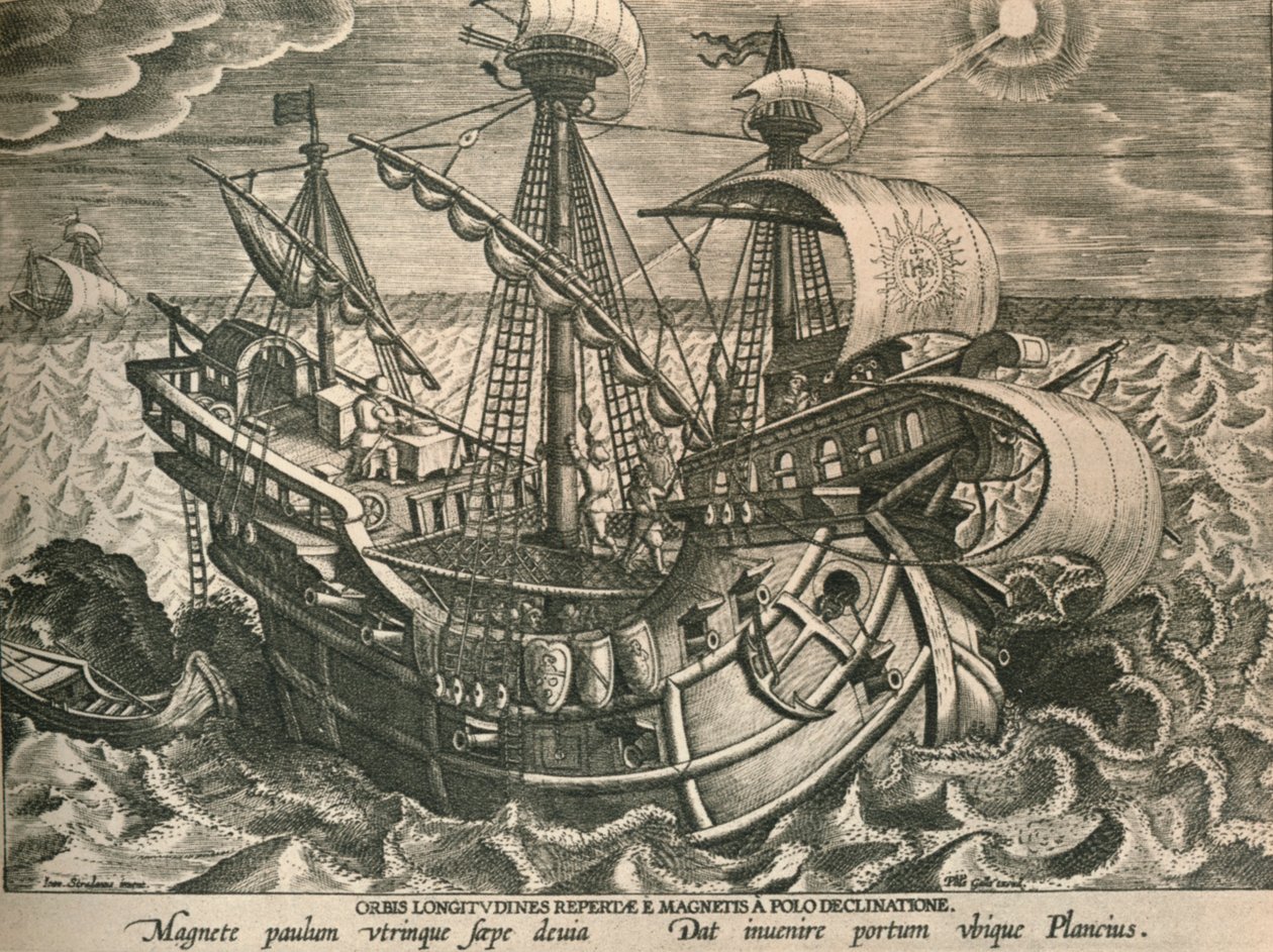 "Plancius Taking A Sight", 1592. tekijältä Theodoor Galle