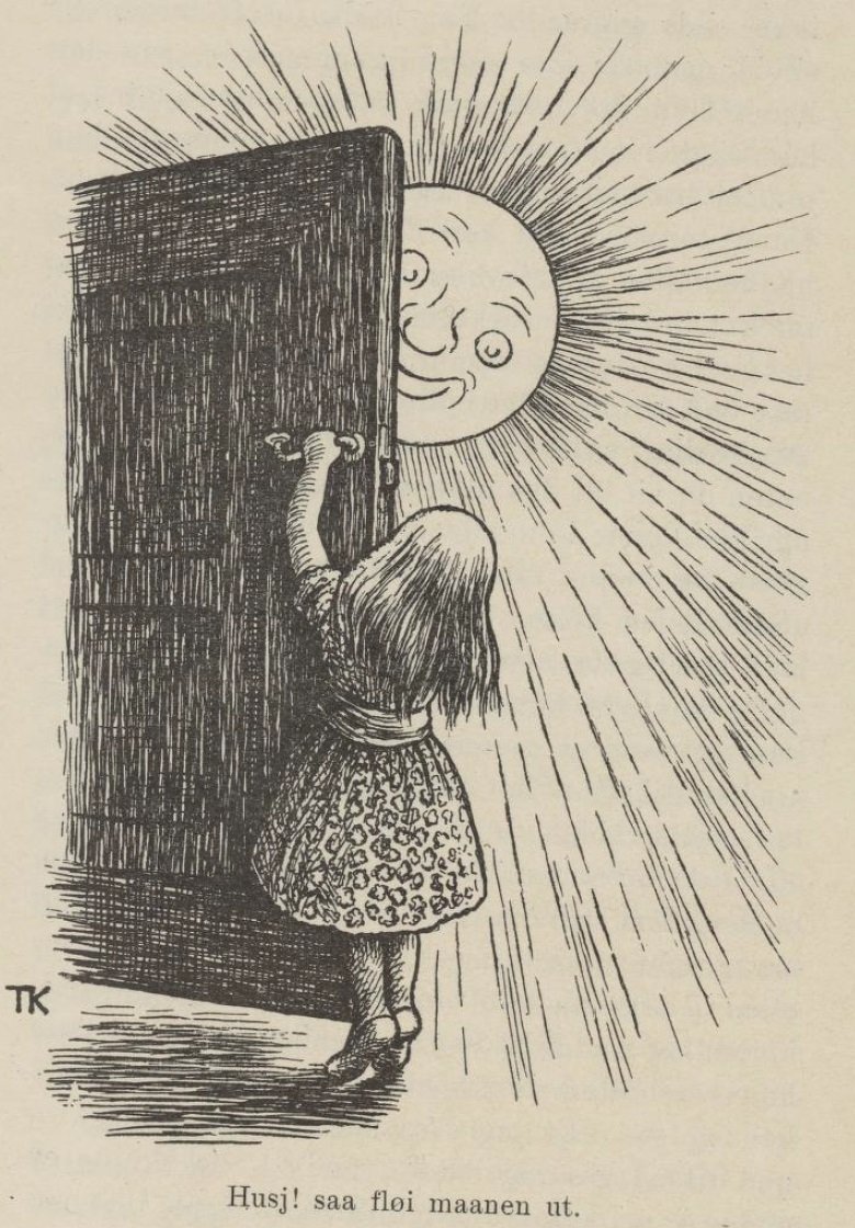 Jomfru Maria som gudmor Lassie ja hänen kummi tekijältä Theodor Kittelsen