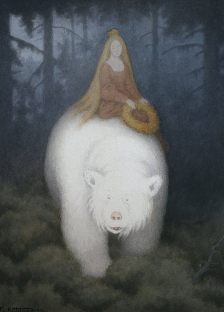 Valkoinen-karhu-kuningas-Valemon, 1912. tekijältä Theodor Kittelsen