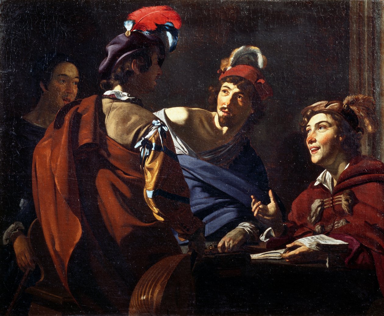 Muusikot, n. 1620 (öljy kankaalle) tekijältä Theodor Rombouts