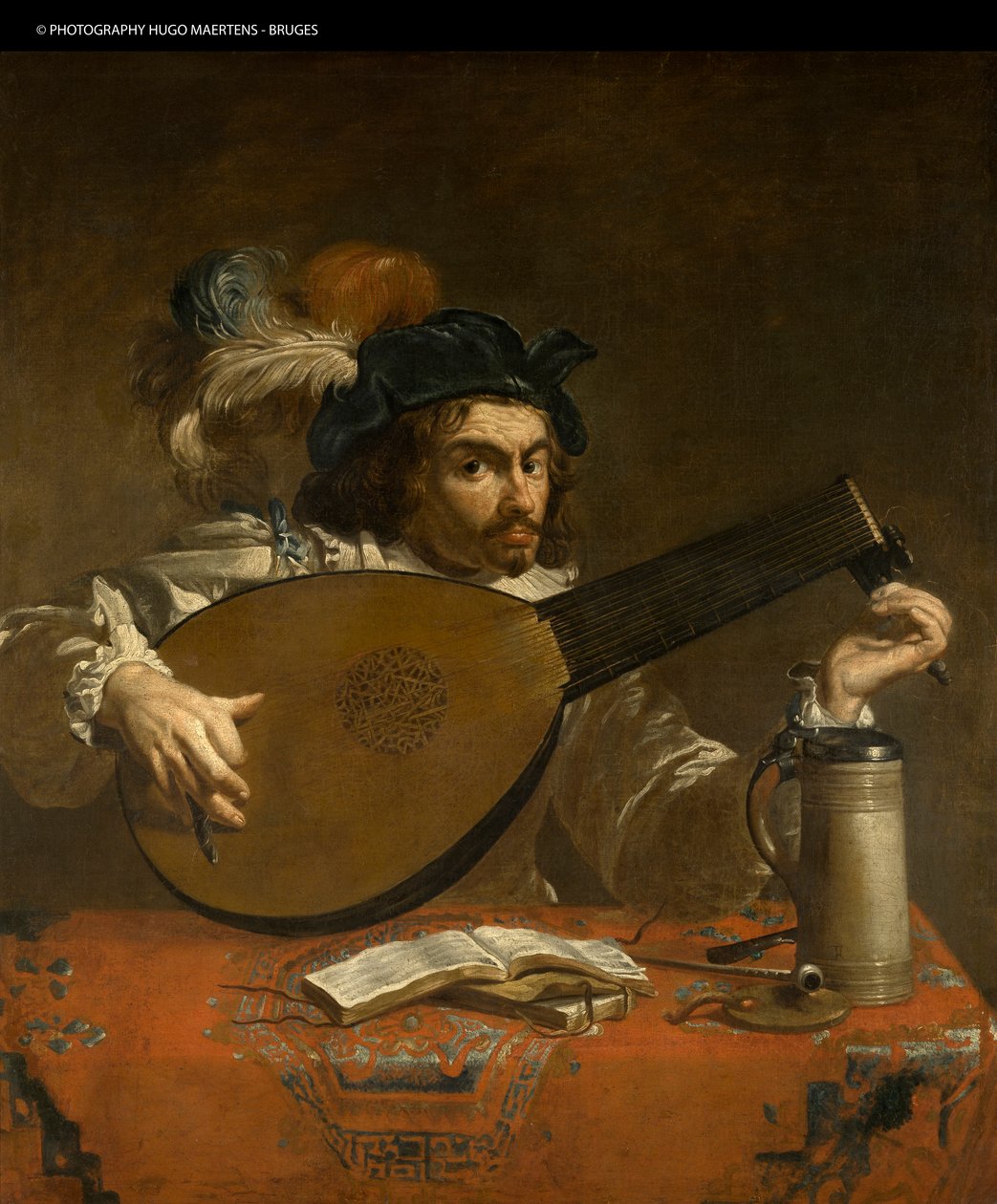 Luutusoitin (öljy kankaalle) tekijältä Theodor Rombouts
