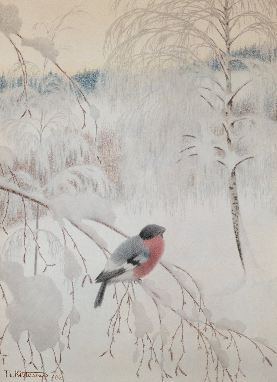 Punatulkku tekijältä Theodor Kittelsen