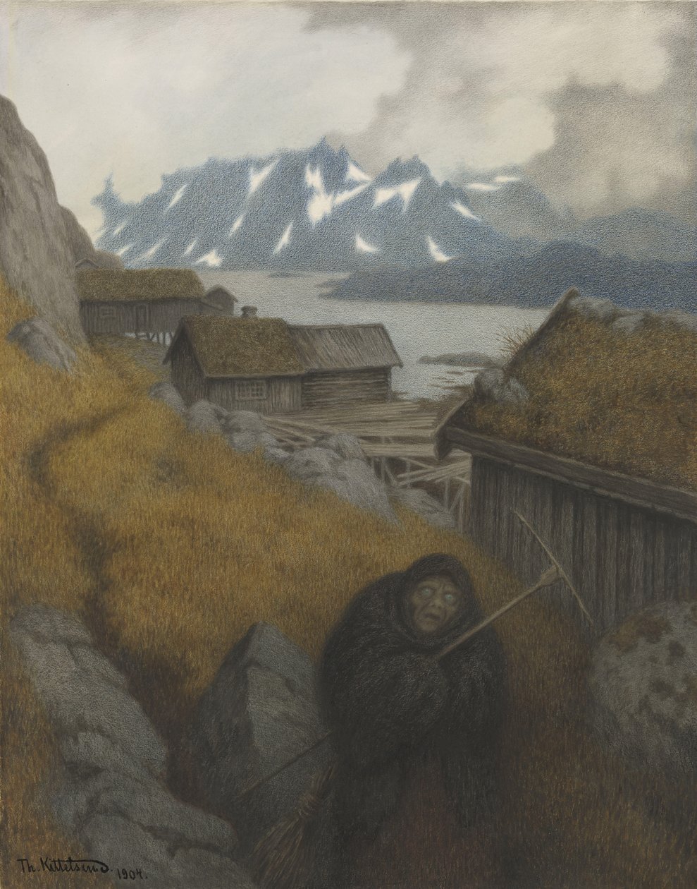 Hän kattaa koko maan tekijältä Theodor Kittelsen