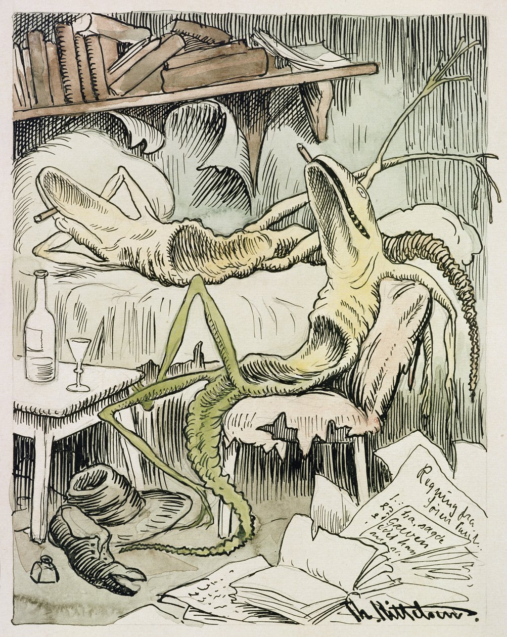 Kirjallinen flunssa tekijältä Theodor Kittelsen