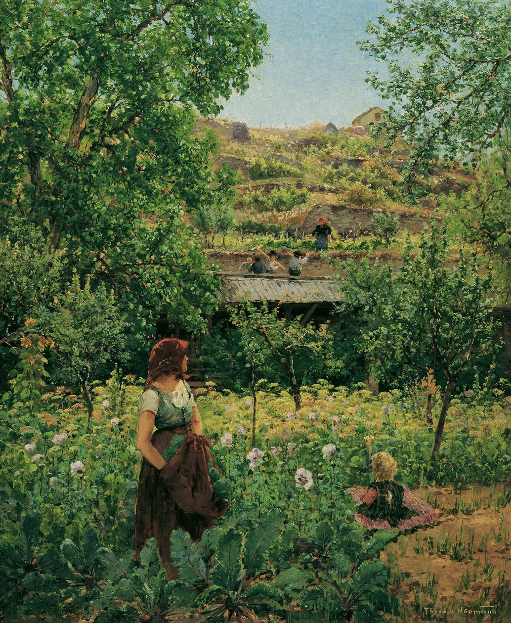 tyttö unikko tekijältä Theodor von Hormann