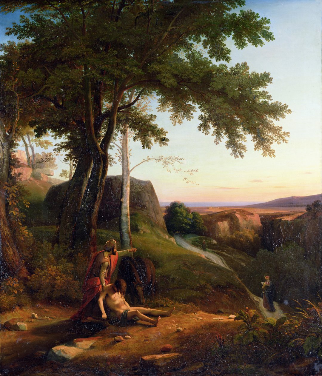 Laupias samarialainen, 1834 tekijältä Theodore Caruelle d Aligny