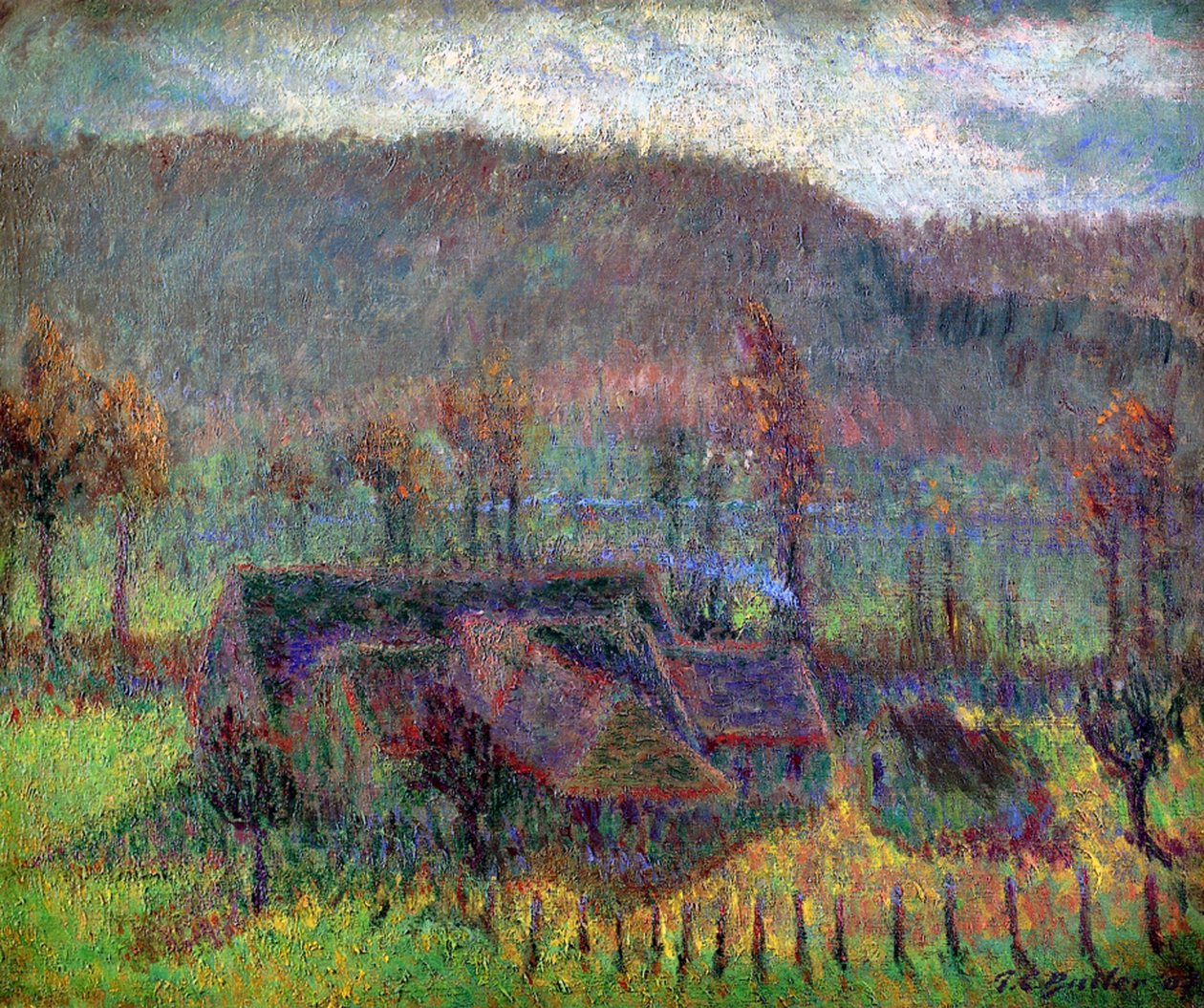 Mökit Givernyssä, n. 1907 tekijältä Theodore Earl Butler
