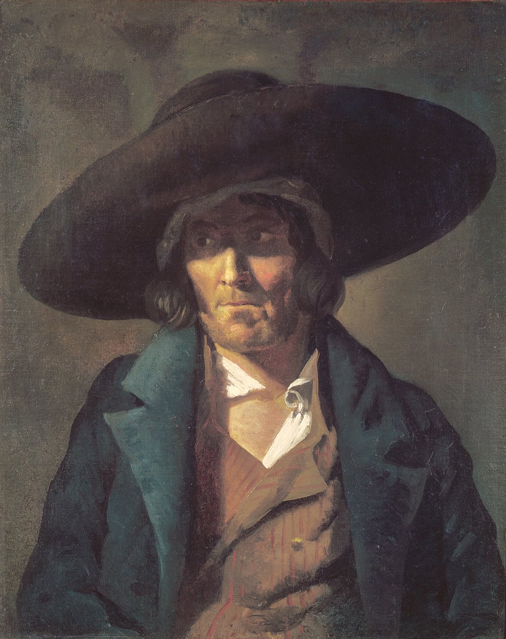 Miehen muotokuva, Vendean, n. 1822-23 tekijältä Theodore Gericault