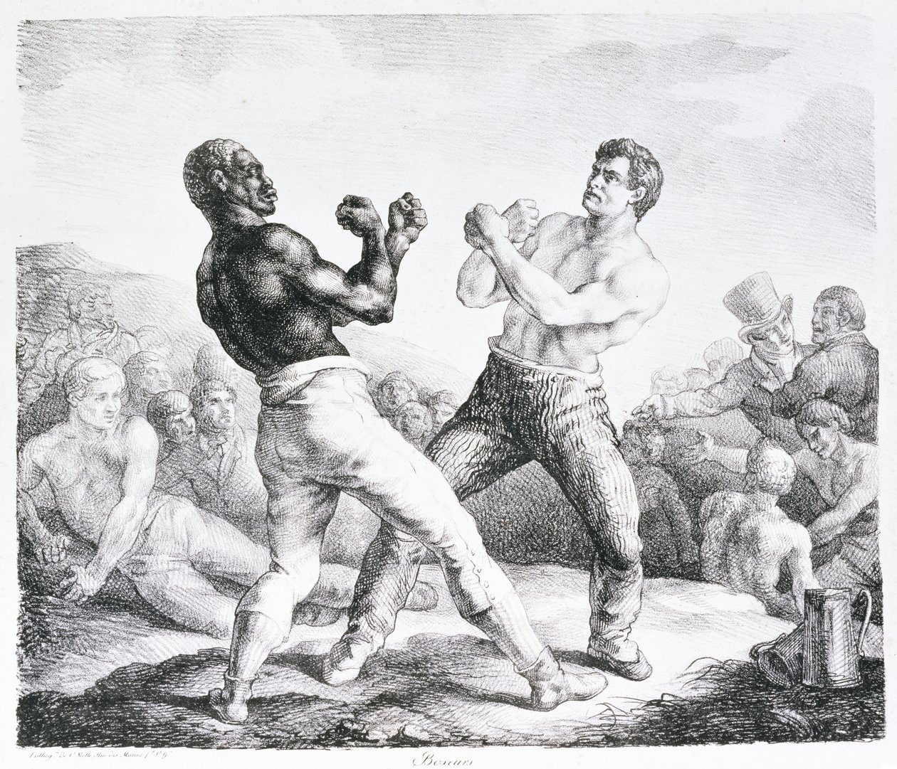 Bokserit, 1818 tekijältä Theodore Gericault
