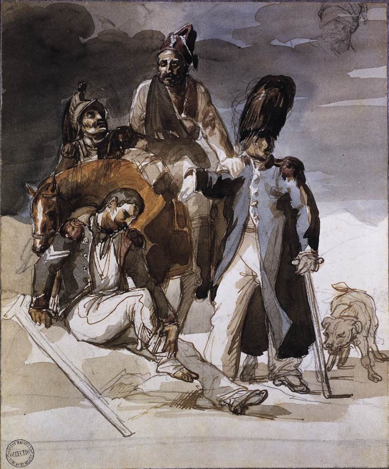 Haavoittuneet sotilaat vetäytyvät Venäjältä tekijältä Theodore Gericault