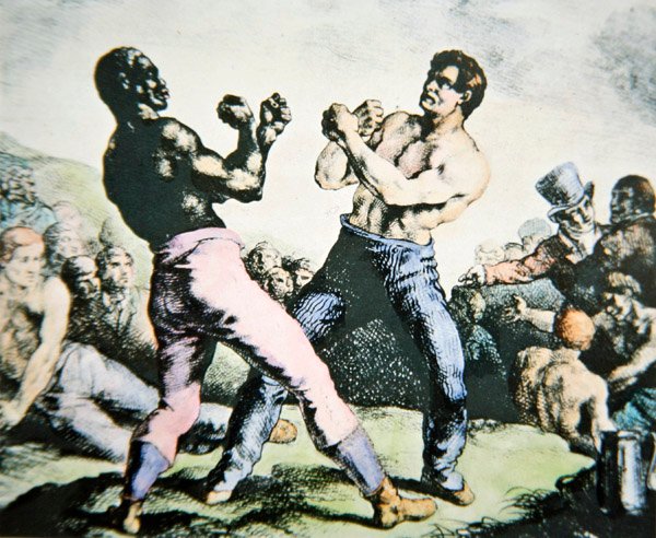 Bokserit (väri litho) tekijältä Theodore (after) Gericault
