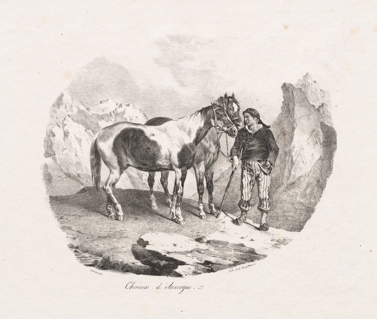 Auvergnen hevoset tekijältä Theodore Gericault