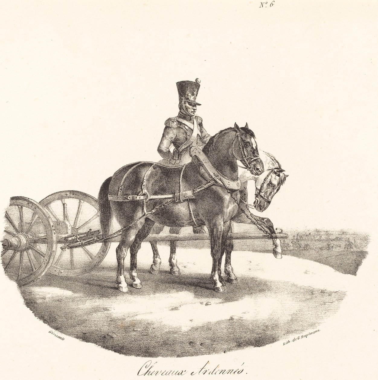Ardennien hevoset tekijältä Theodore Gericault