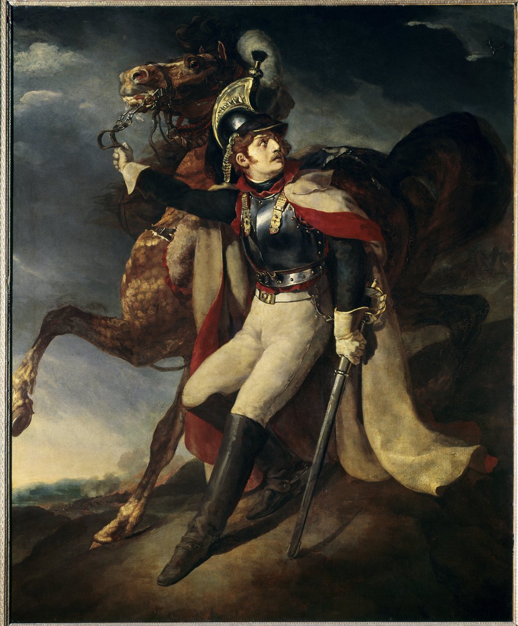 Cuirassier wesse - öljy kankaalle tekijältä Theodore Gericault