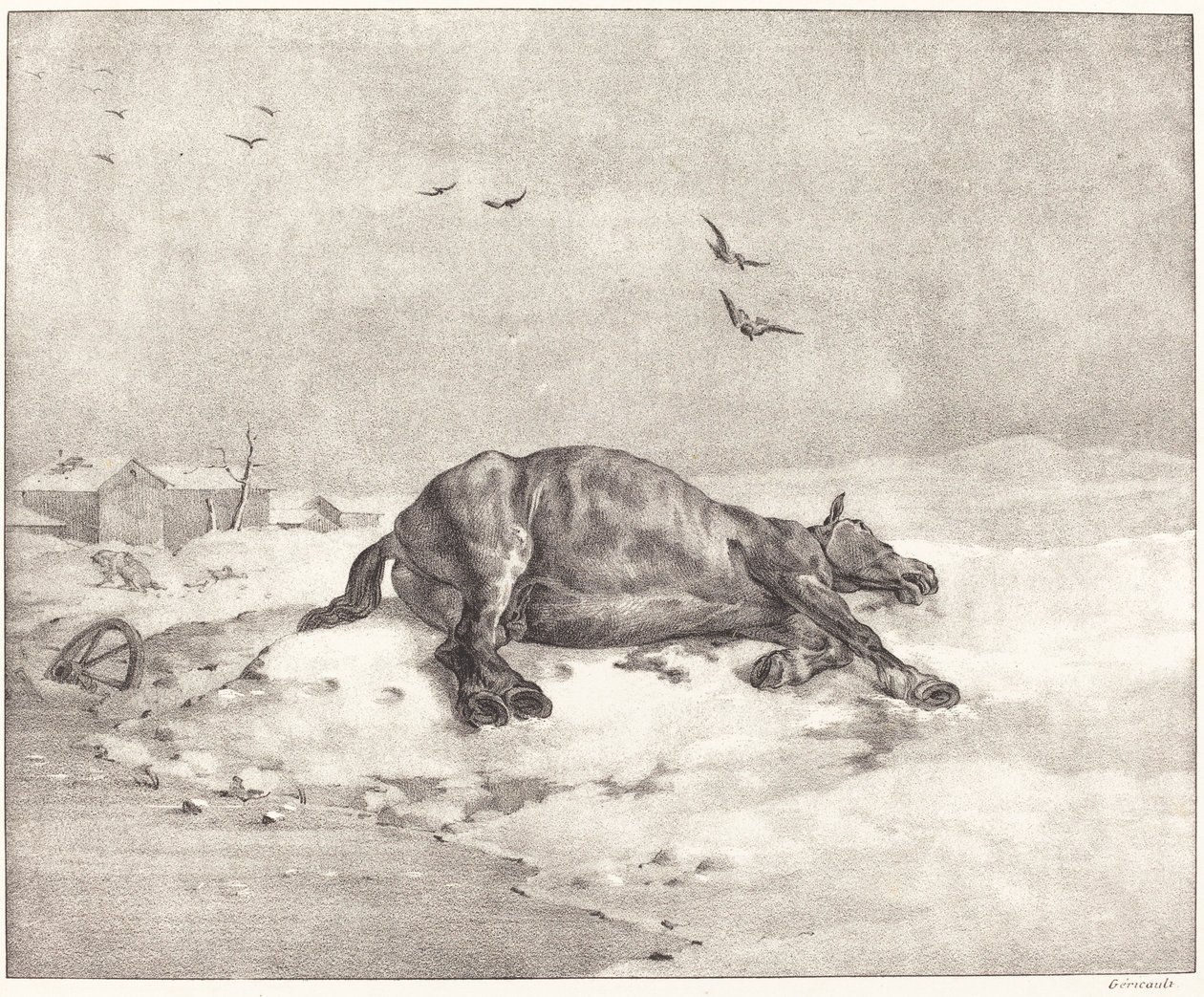 Kuollut hevonen tekijältä Theodore Gericault