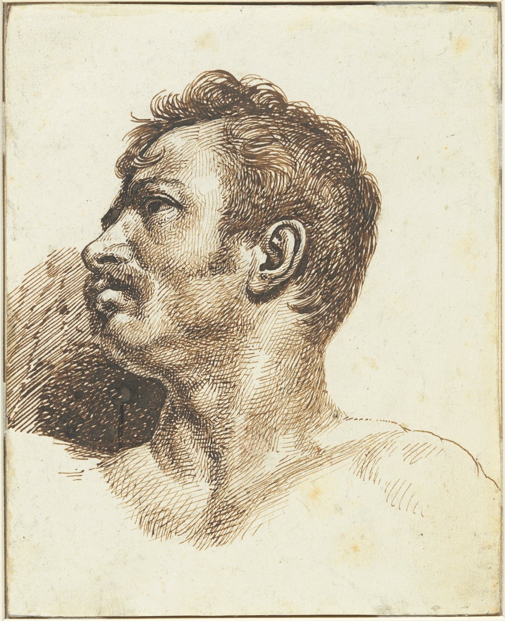 Miehen pää [recto] tekijältä Theodore Gericault