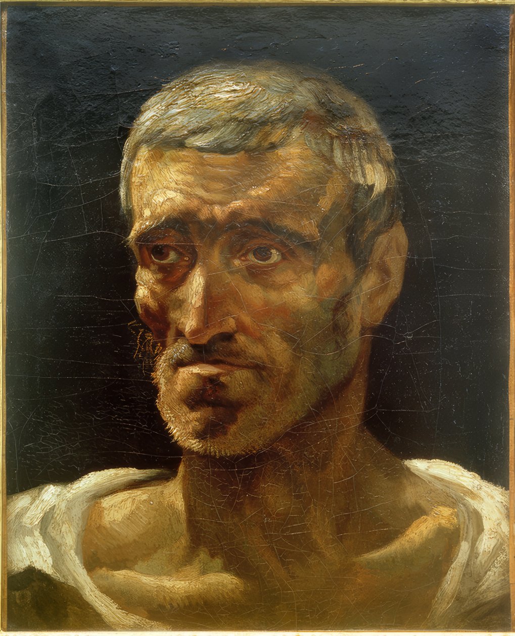 Haaksirikkoutuneen miehen pää (tutkimus) tekijältä Theodore Gericault