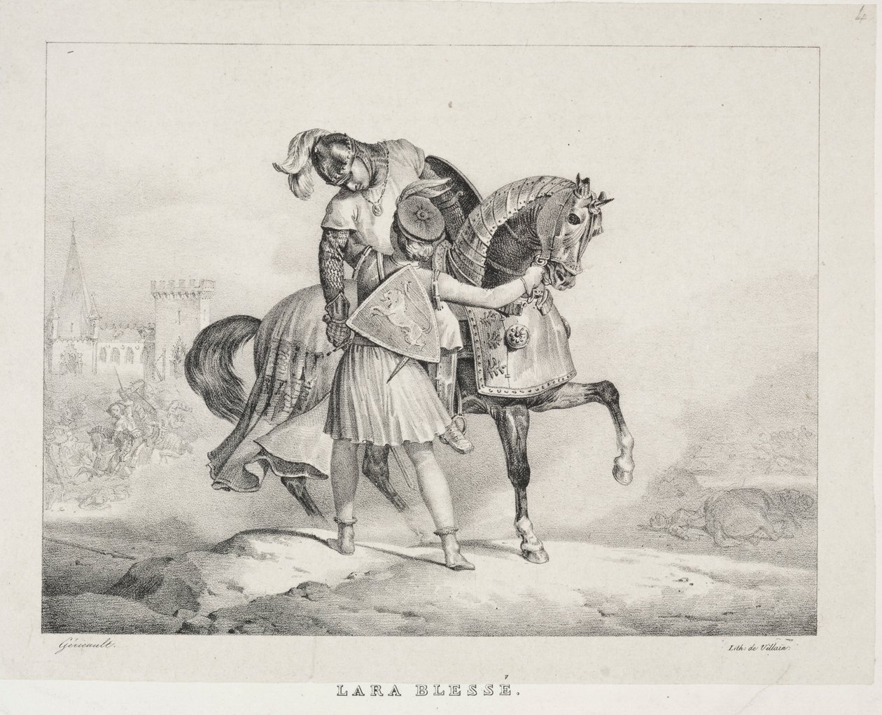 Lara loukkaantui. tekijältä Theodore Gericault