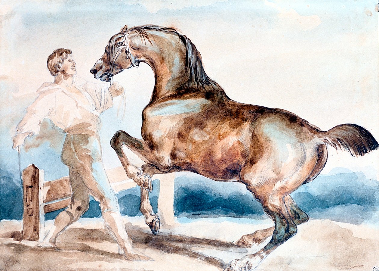 Le Dressage, 1800-luvun alku. tekijältä Theodore Gericault