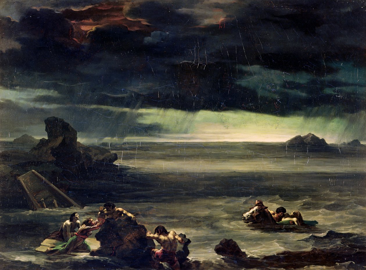 Vedenpaisumuskohtaus, 1818-20 tekijältä Theodore Gericault