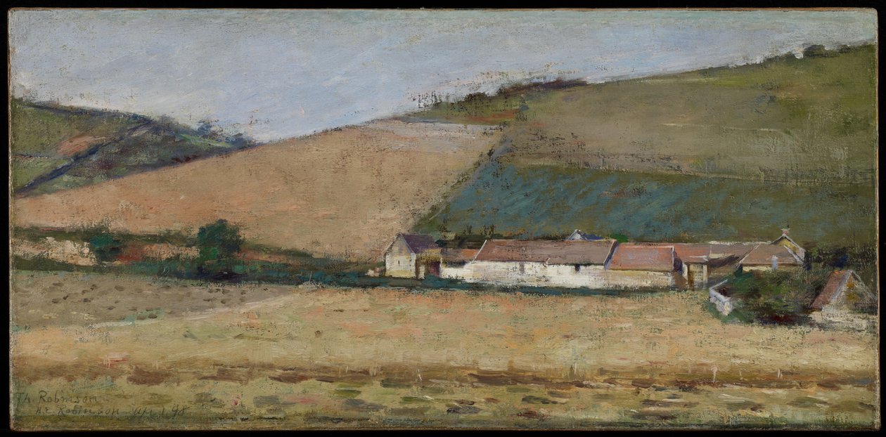 Farm among Hills, Giverny, n. 1887 tekijältä Theodore Robinson