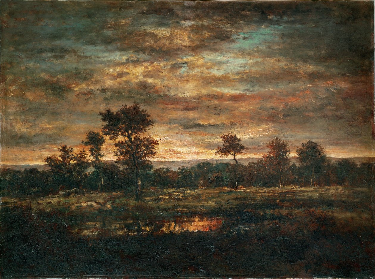 Lampi ja metsänreuna ... tekijältä Theodore Rousseau
