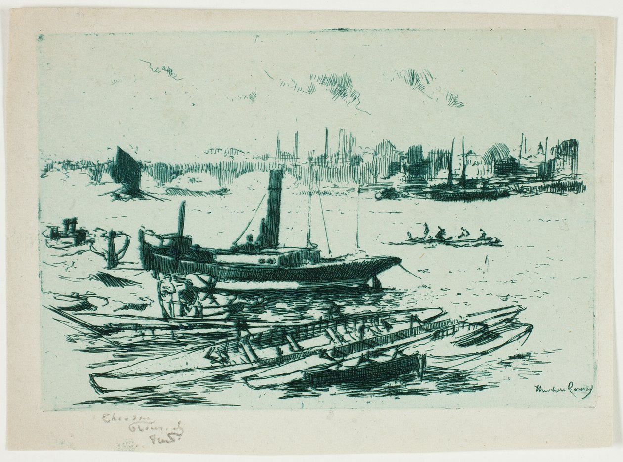 Steam Launch, Chelsea Embankment tekijältä Theodore Roussel