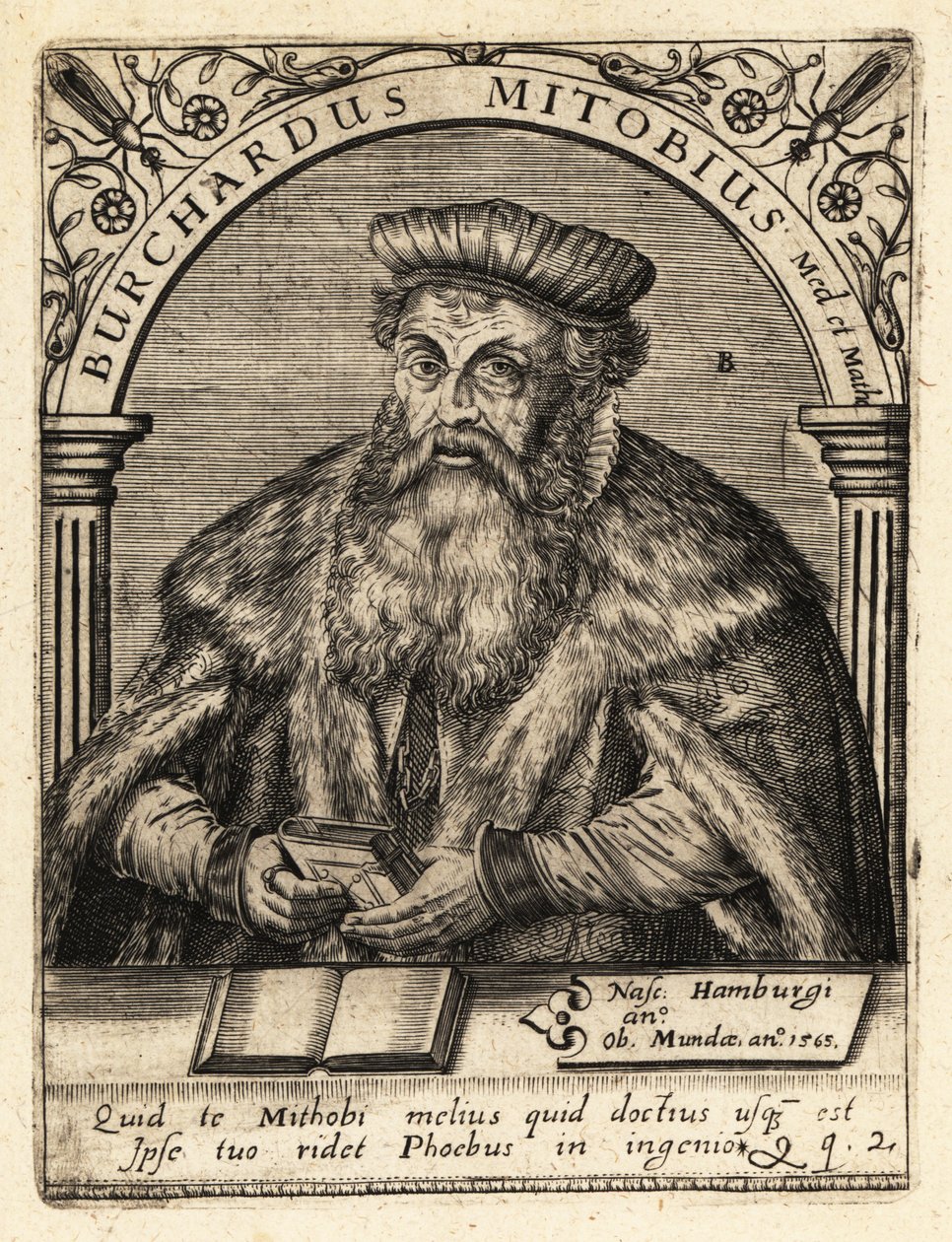 Burkhard Mithoff, anatomi ja lääkäri tekijältä Theodore de Bry