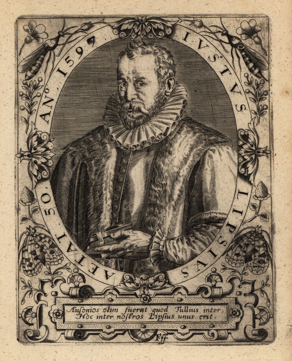Joest Lips, flaamilainen filologi. tekijältä Theodore de Bry