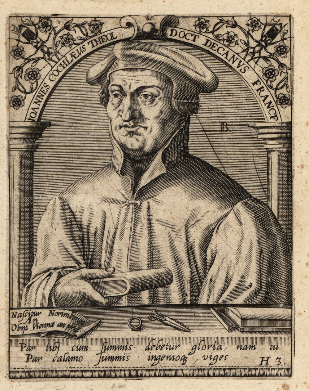 Johann Cochlaeus finès tekijältä Theodore de Bry