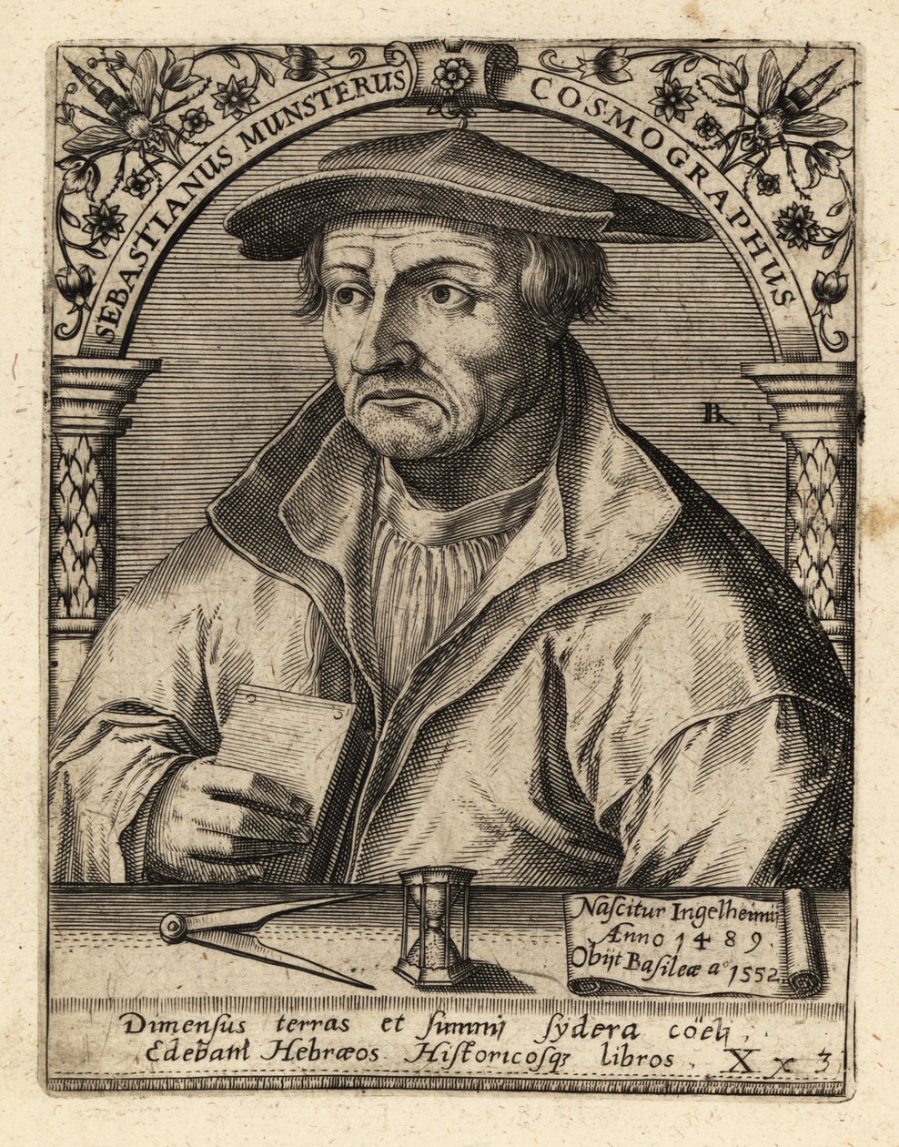 Sebastian Munster, saksalainen kosmografi. tekijältä Theodore de Bry