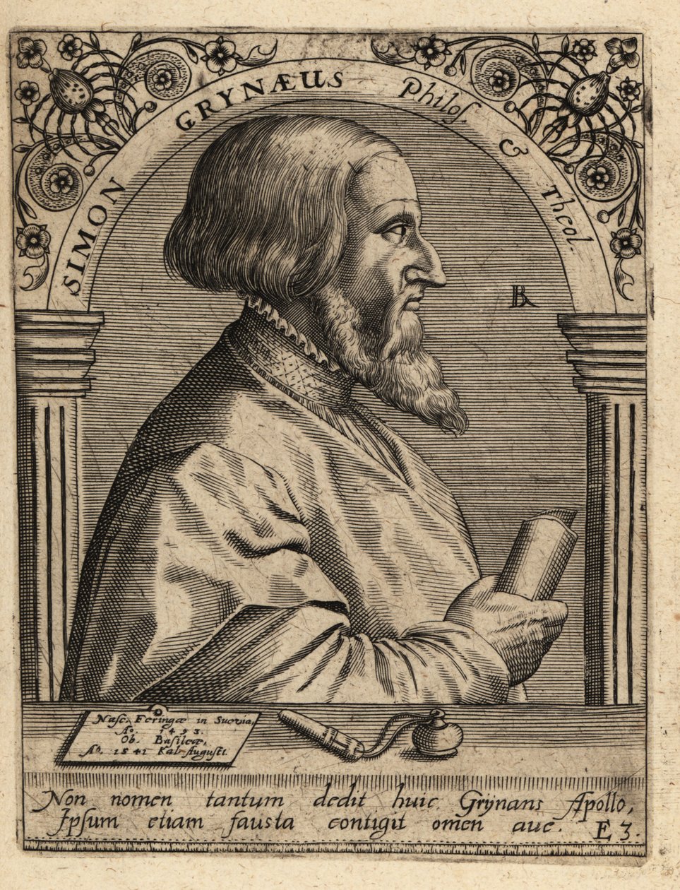 Simon Griner; 1493-1541, saksalainen tutkija. tekijältä Theodore de Bry
