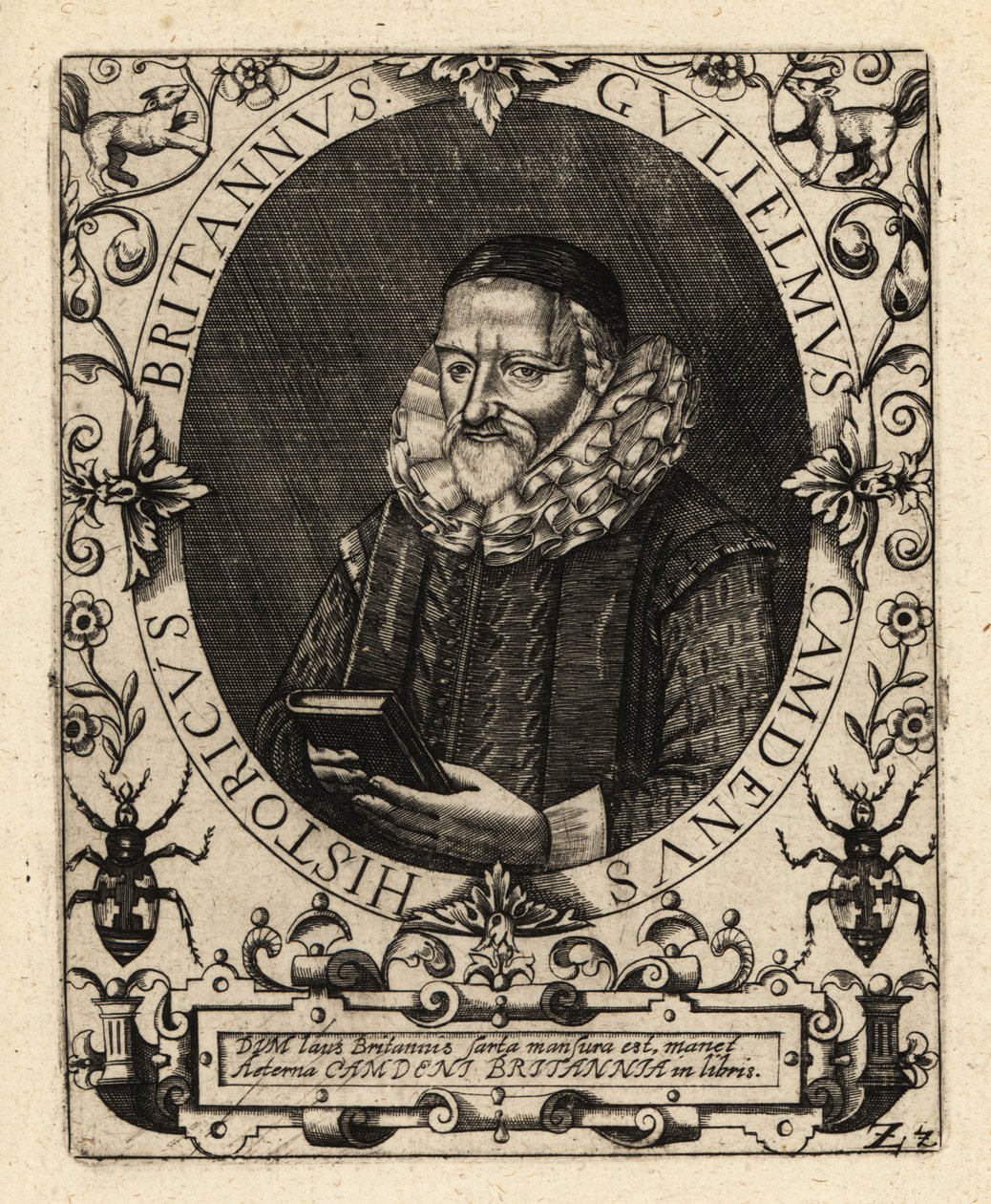 William Camden, englantilainen antikvaari. tekijältä Theodore de Bry