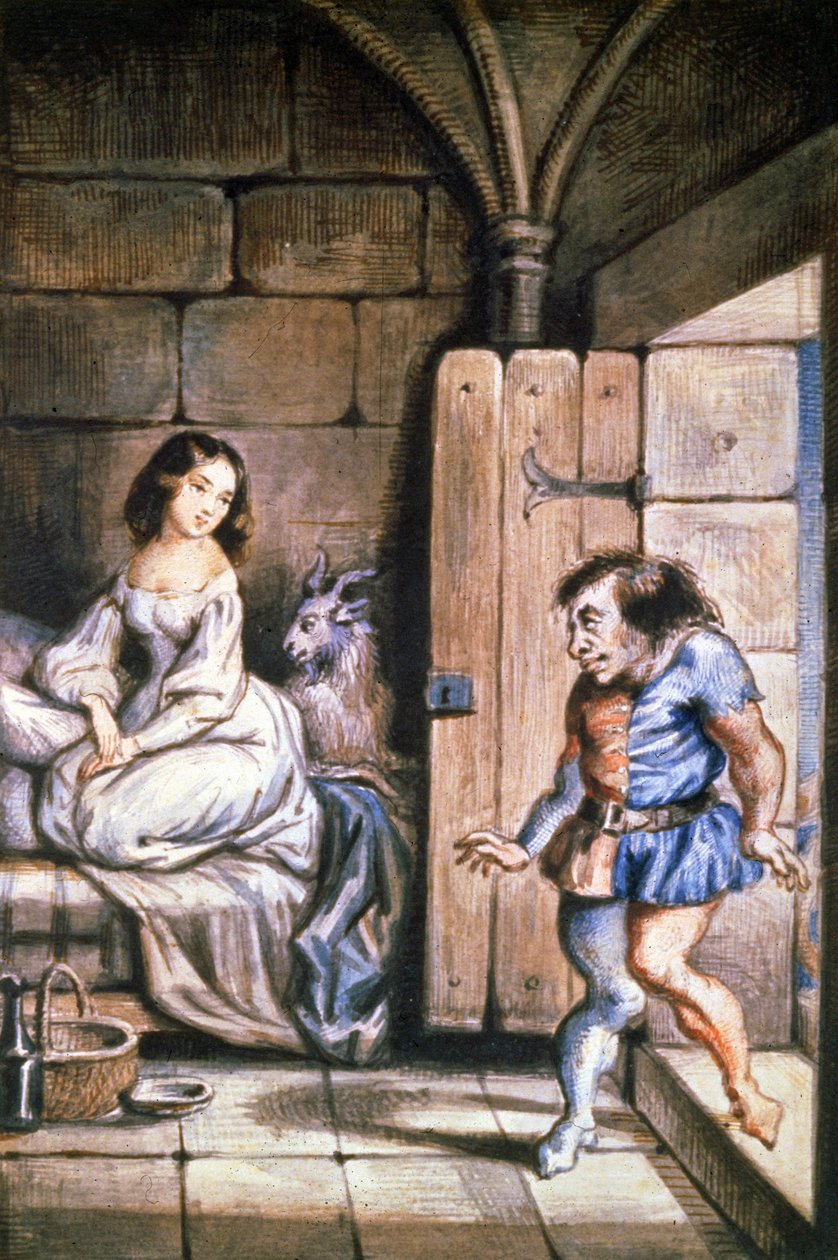 Esmeralda ja Quasimodo, n. 1831-1835 (kuva) tekijältä Theophile (after) Gautier