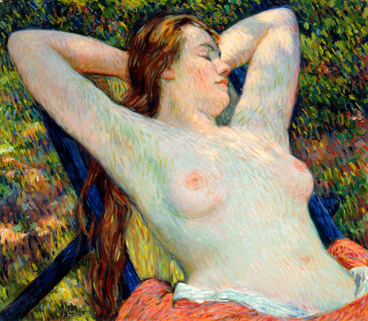 Mallin siesta, 1920 tekijältä Théo van Rysselberghe
