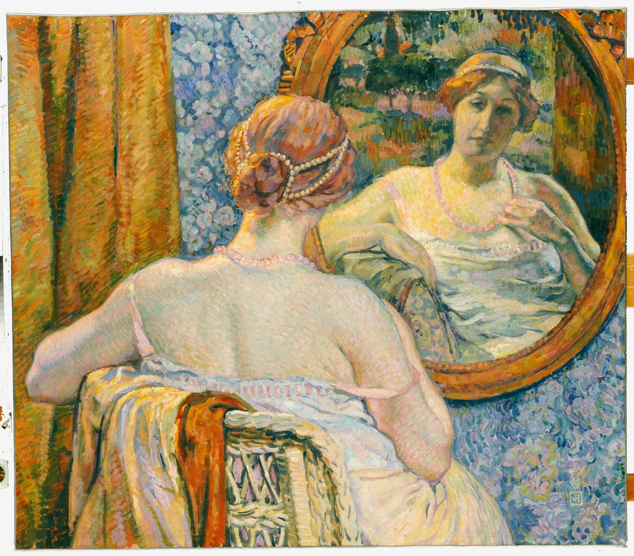 Nainen peilissä, 1907 tekijältä Théo van Rysselberghe