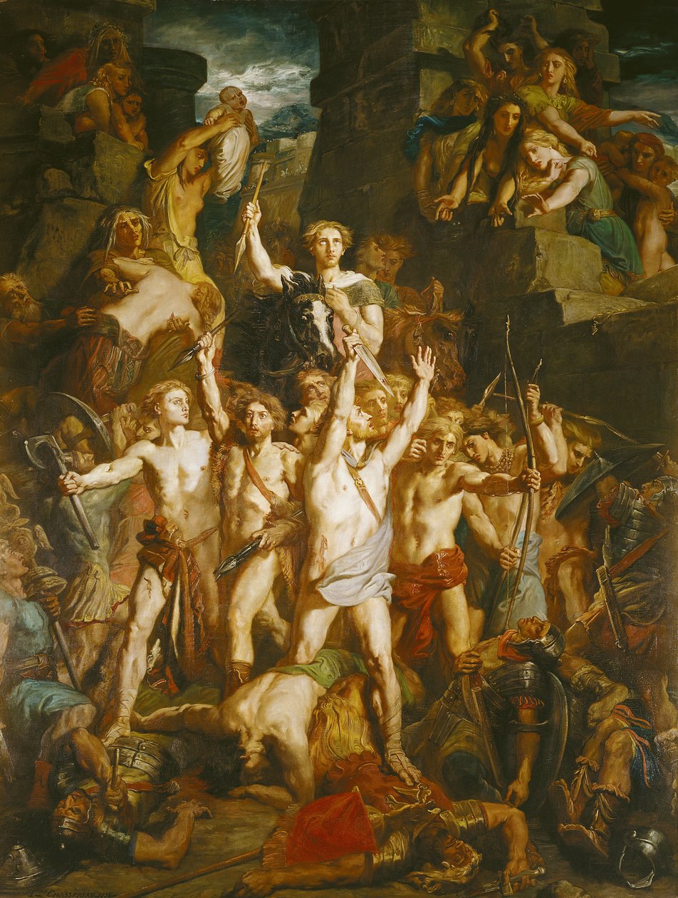 Gallian puolustus, 1855 tekijältä Théodore Chassériau