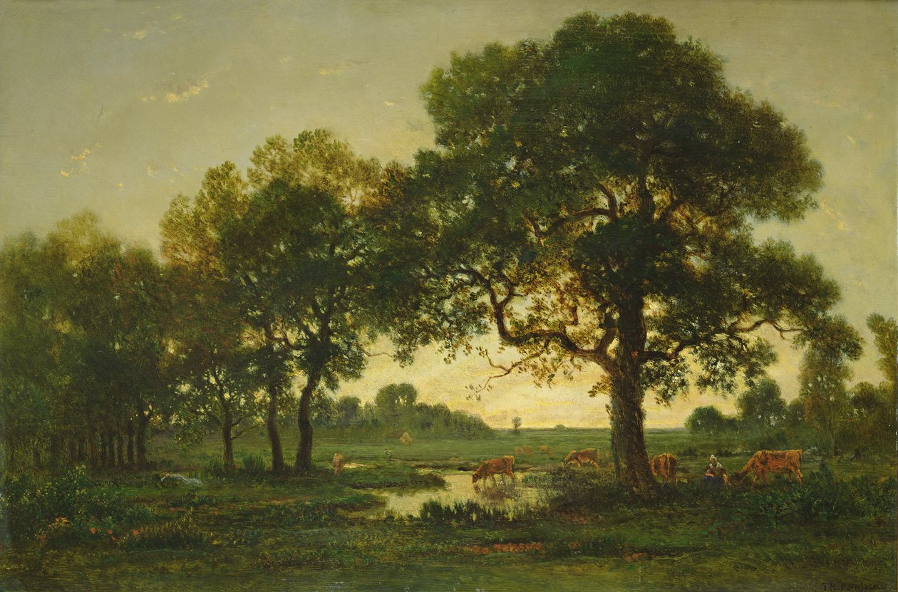 Pond Oaks tekijältä Pierre Etienne Theodore Rousseau