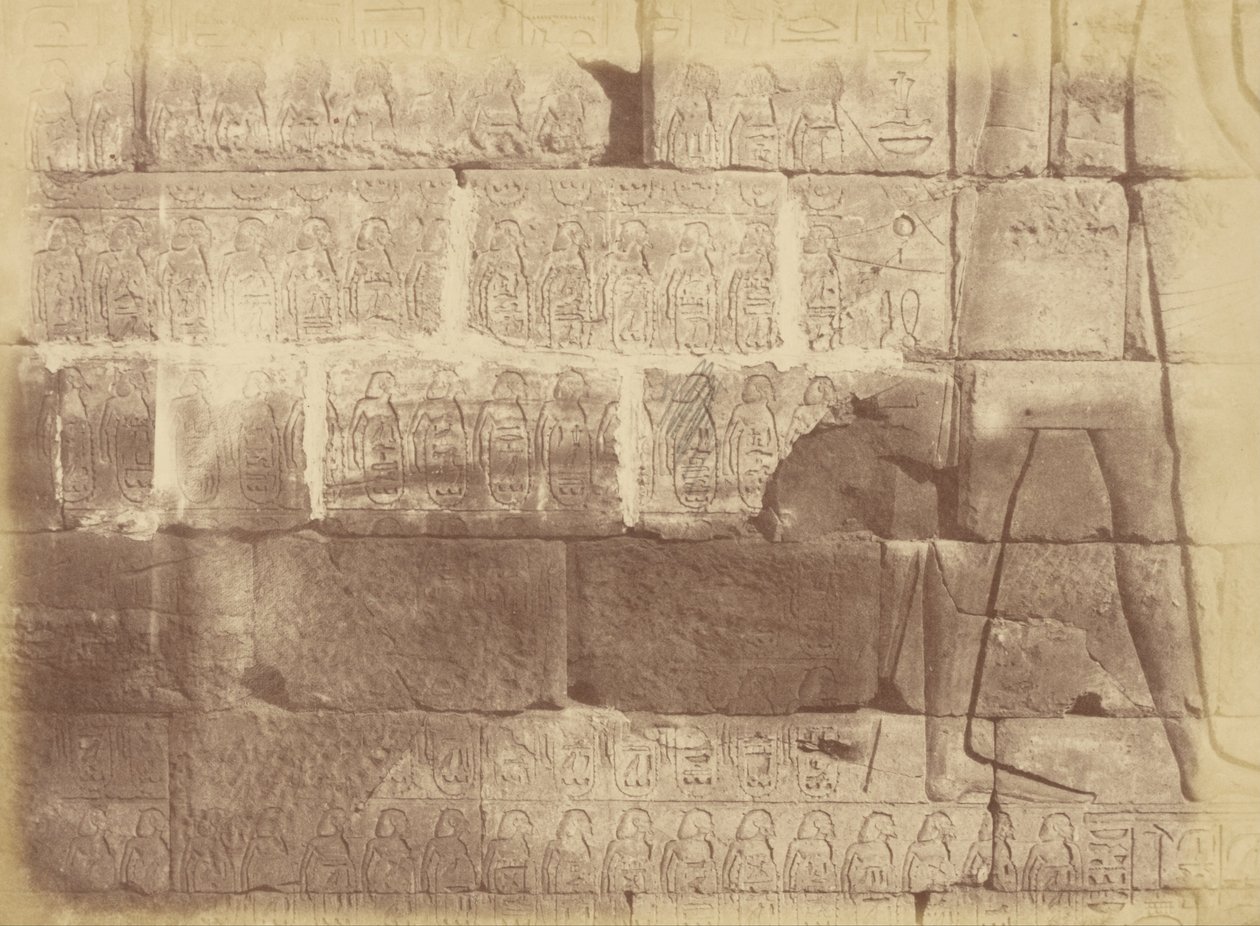 Näkymä hieroglyfikirjoituksista ja veistoksista tekijältä Théodule Devéria