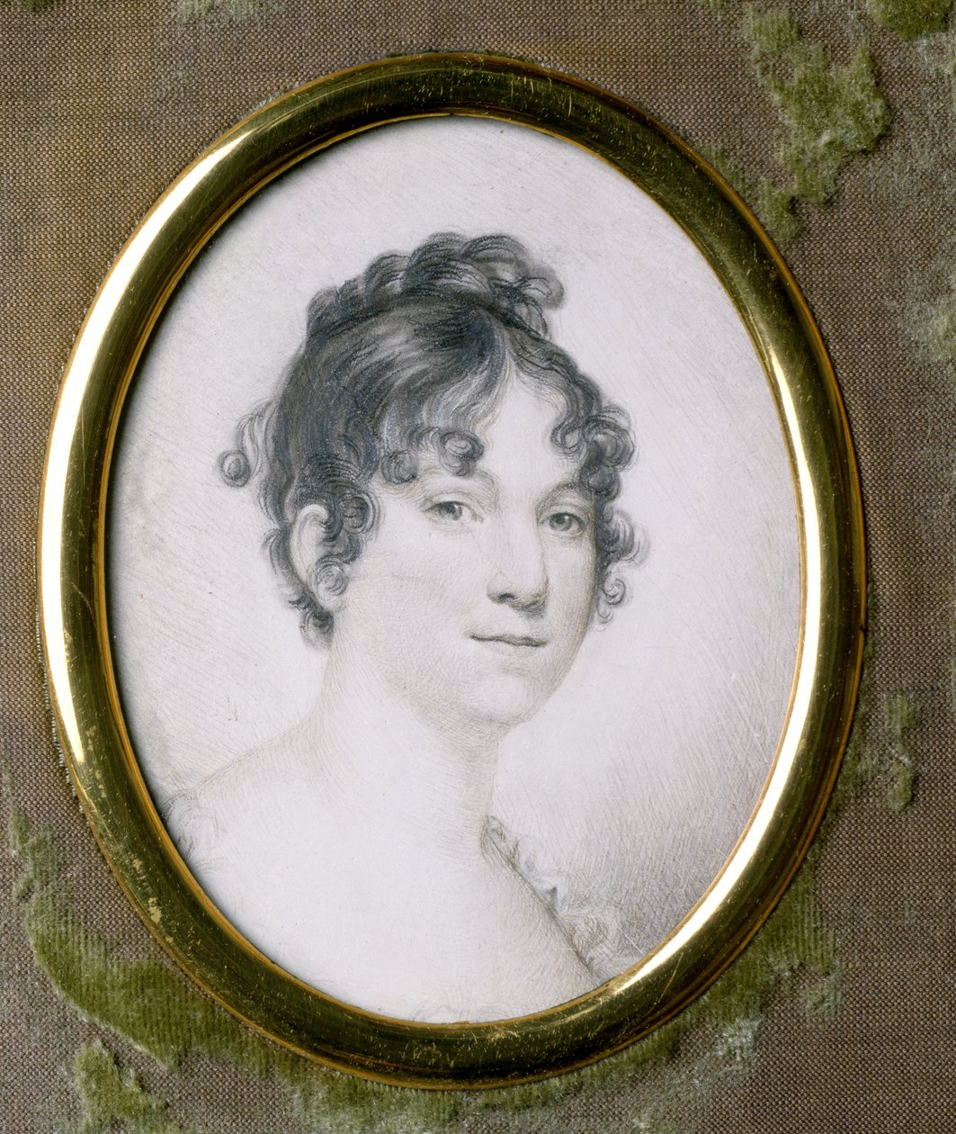 Dolley Madison (1768-1849) (kynä norsunluun päällä) tekijältä Thomas Christian Lubbers