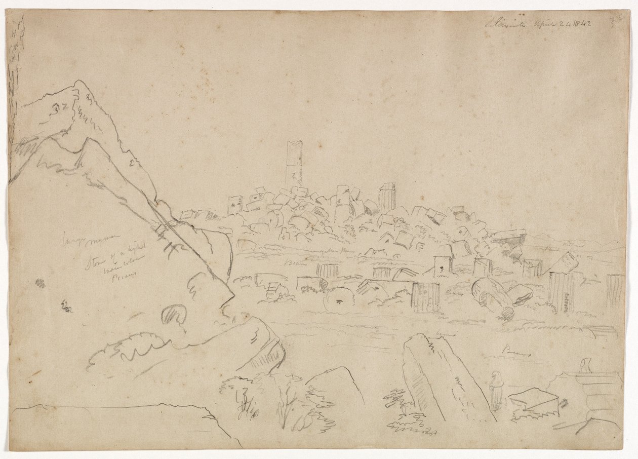 Selinute, Sisilia, 1842 tekijältä Thomas Cole