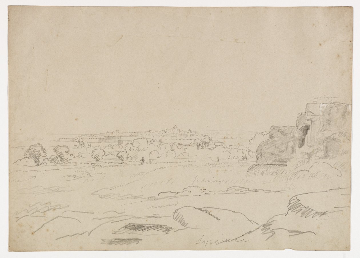 Syrakusa ja Timoleonin hauta, Sisilia, 1842. tekijältä Thomas Cole