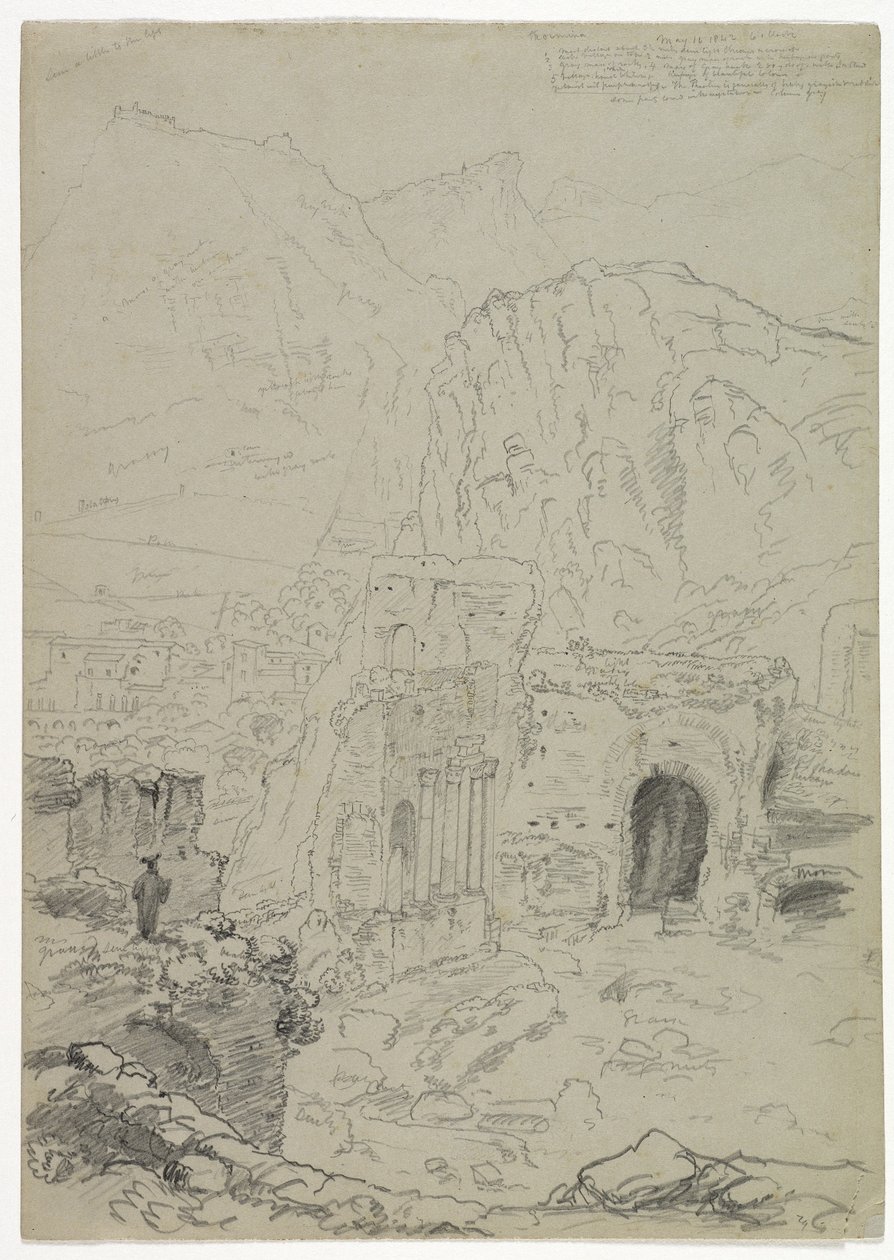Taormina, Sisilia, 1842 tekijältä Thomas Cole