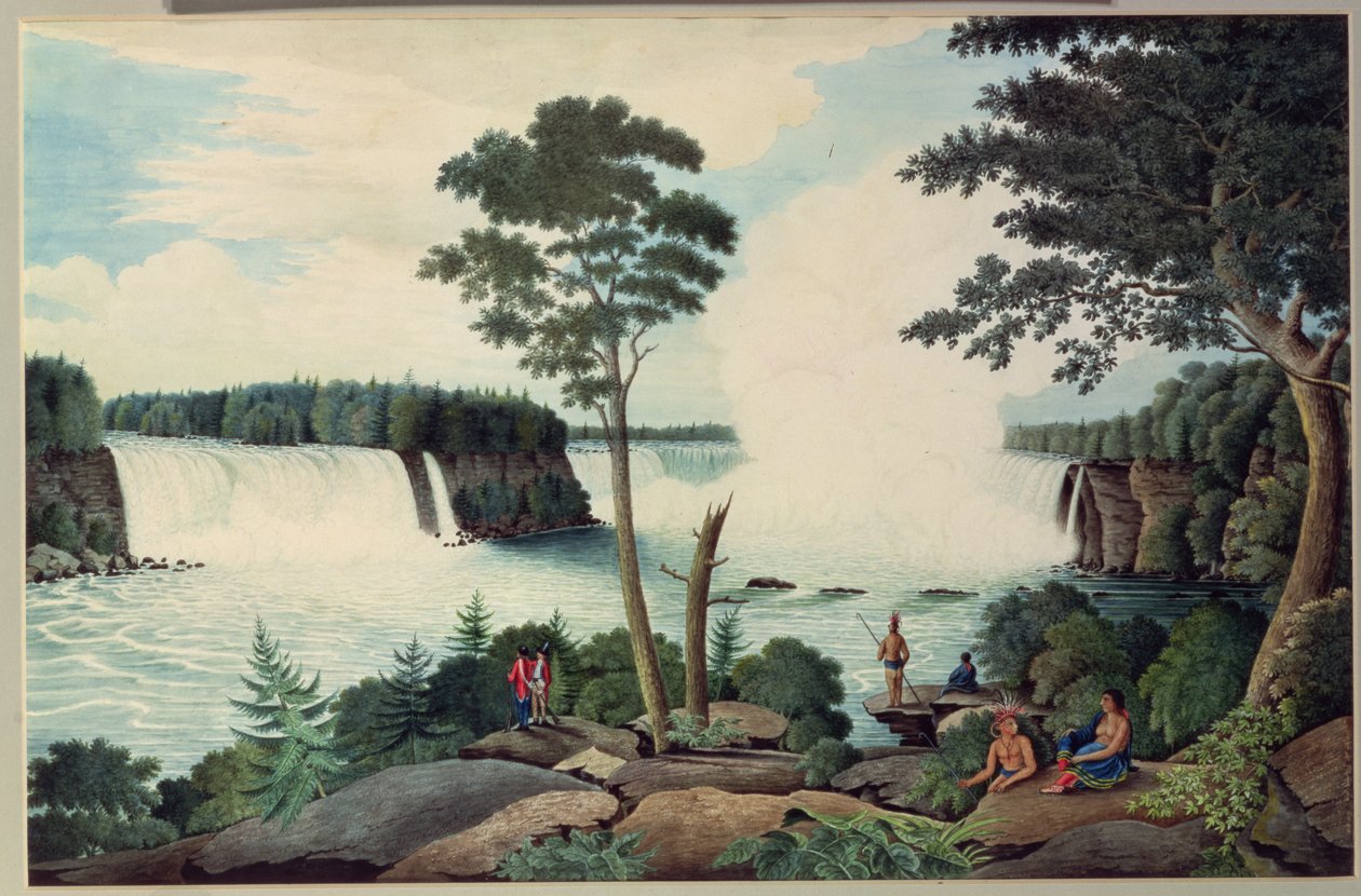 Niagaran putoukset alhaalta, noin 1766 tekijältä Thomas Davies