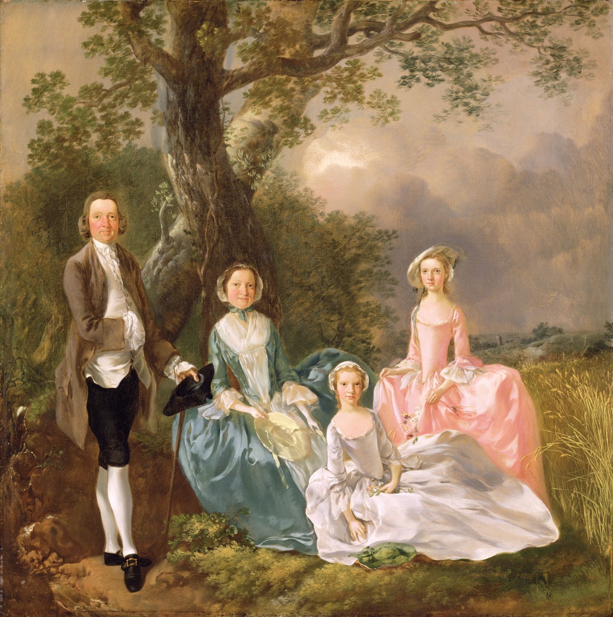 Herra ja rouva John Gravenor ja heidän tyttärensä Elizabeth ja Ann tekijältä Thomas Gainsborough