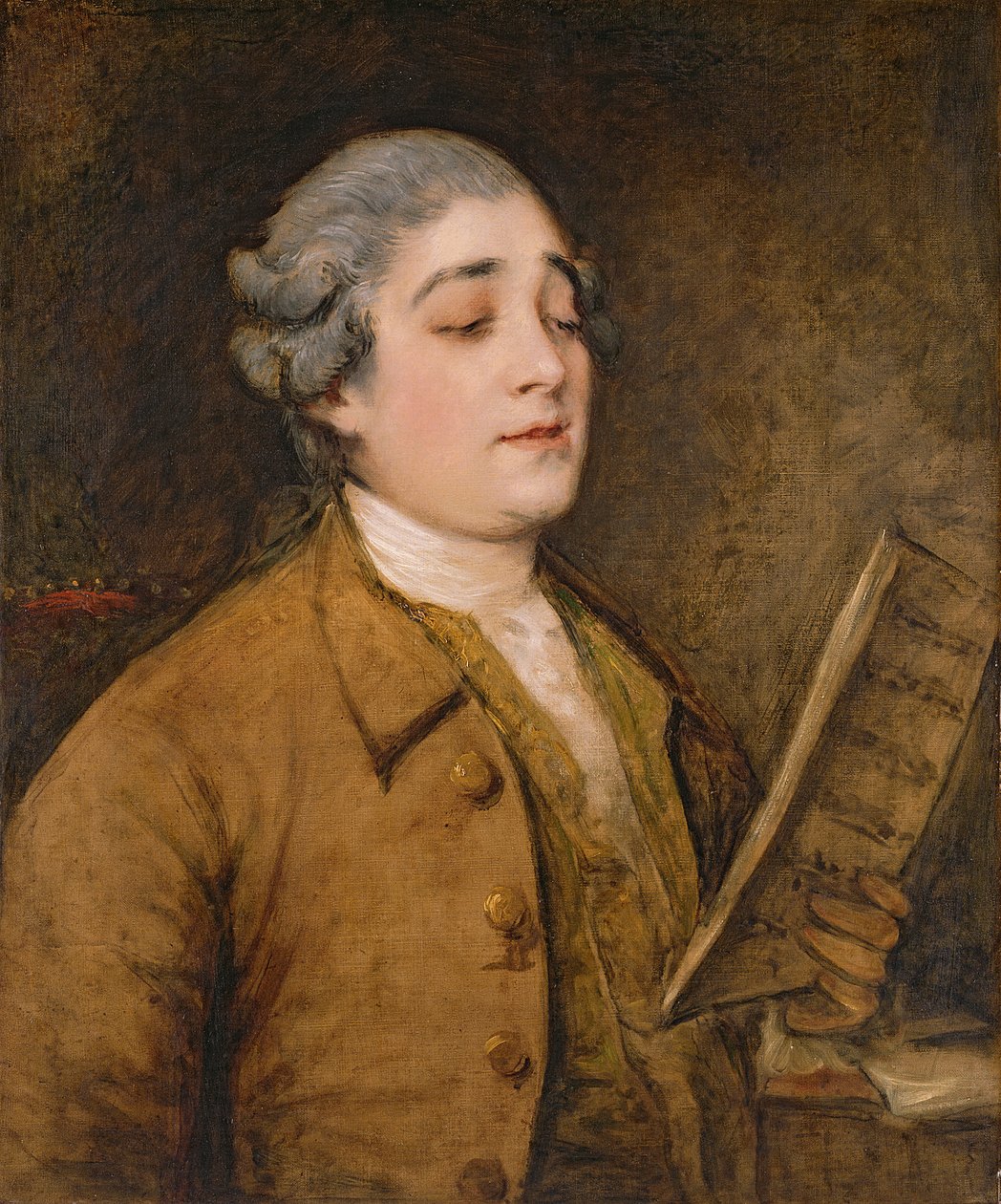 Giusto Ferdinando Tenduccin (n. 1734-90) muotokuva kastraattilaulaja ja -säveltäjä, n. 1773-75 tekijältä Thomas Gainsborough
