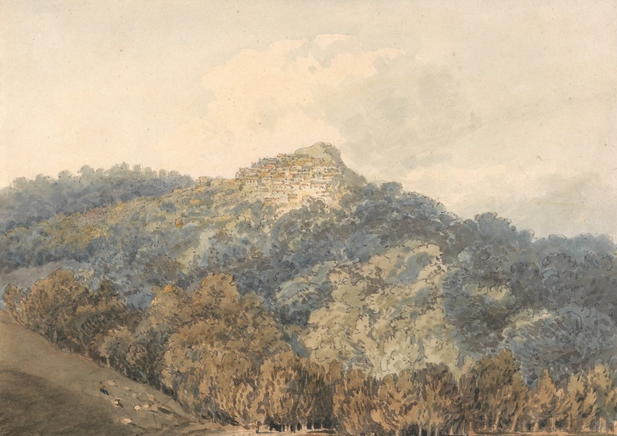 Rocca del Papa, sekä Monte Cavo tekijältä Thomas Girtin