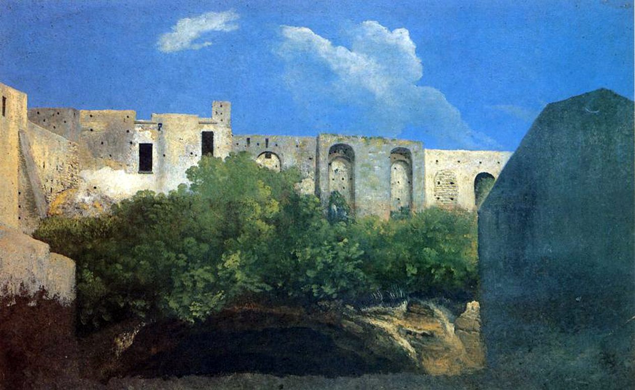 Raunioituneita rakennuksia Napolin lähellä, noin 1782 tekijältä Thomas Jones